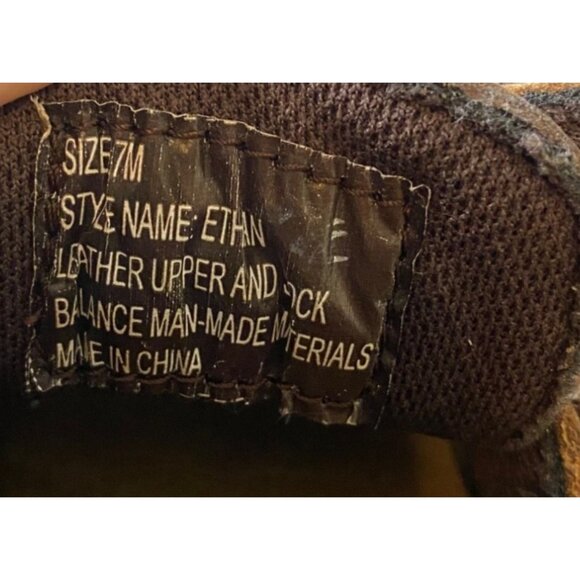 Gbx Brown Leather Closed-Toe Chunky Sandals Adjustable Strap Cushioned Soles 7M - Picture 9 of 9